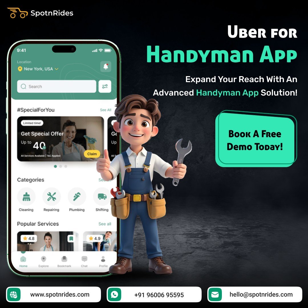 Uber for Handyman App – On-Demand Home Service Booking Solution