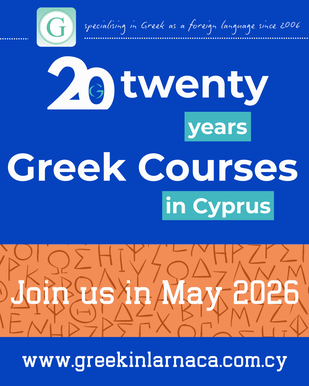 Greek Language Courses & Exams in Cyprus, May 2026