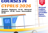 Intensive Greek Language Summer Courses in Cyprus, July – August 2026